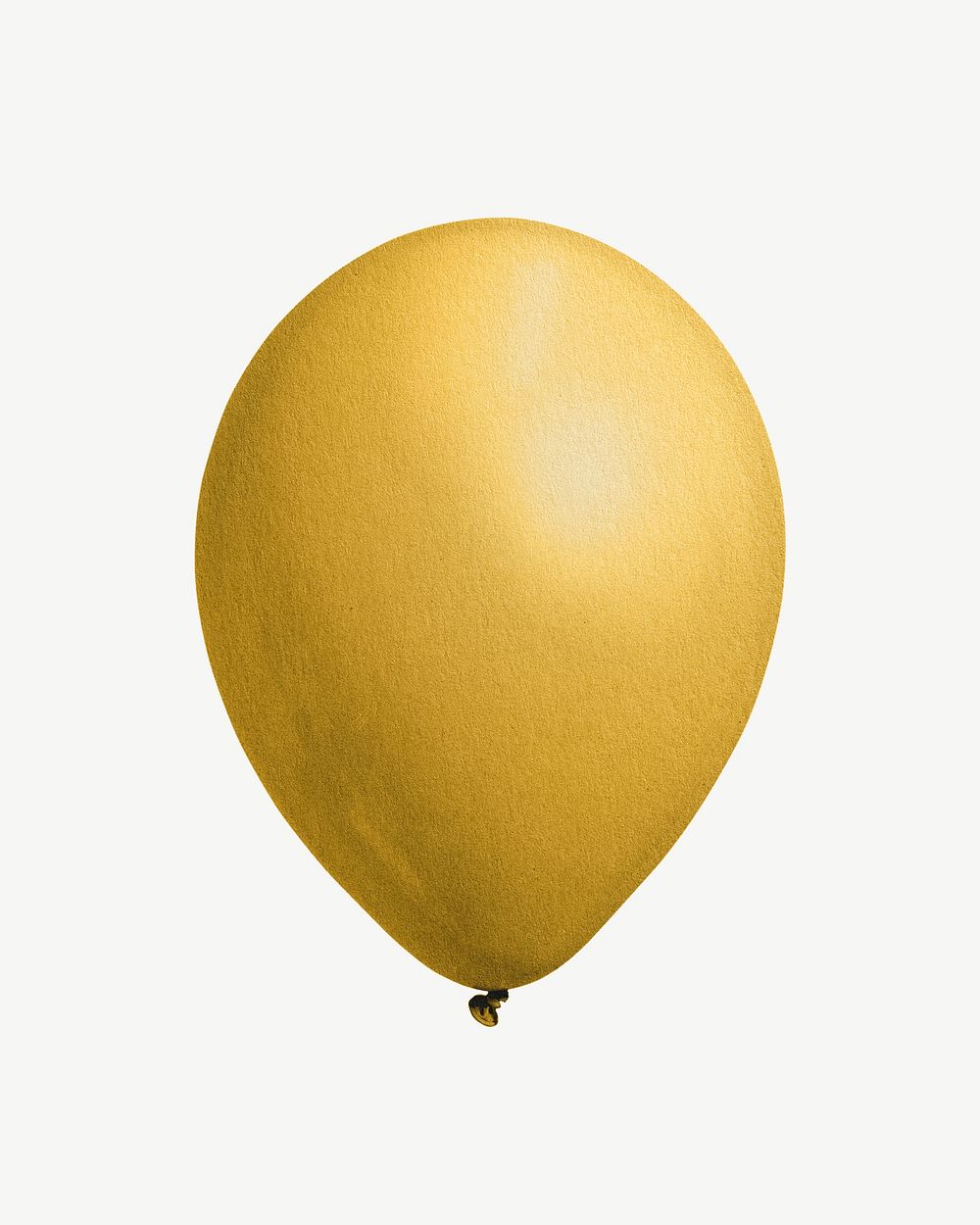 Yellow balloon, party decor collage element psd