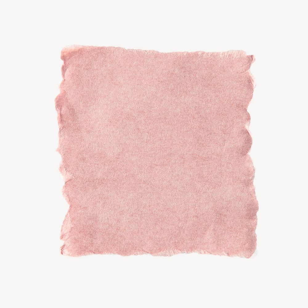 Ripped pink paper, element