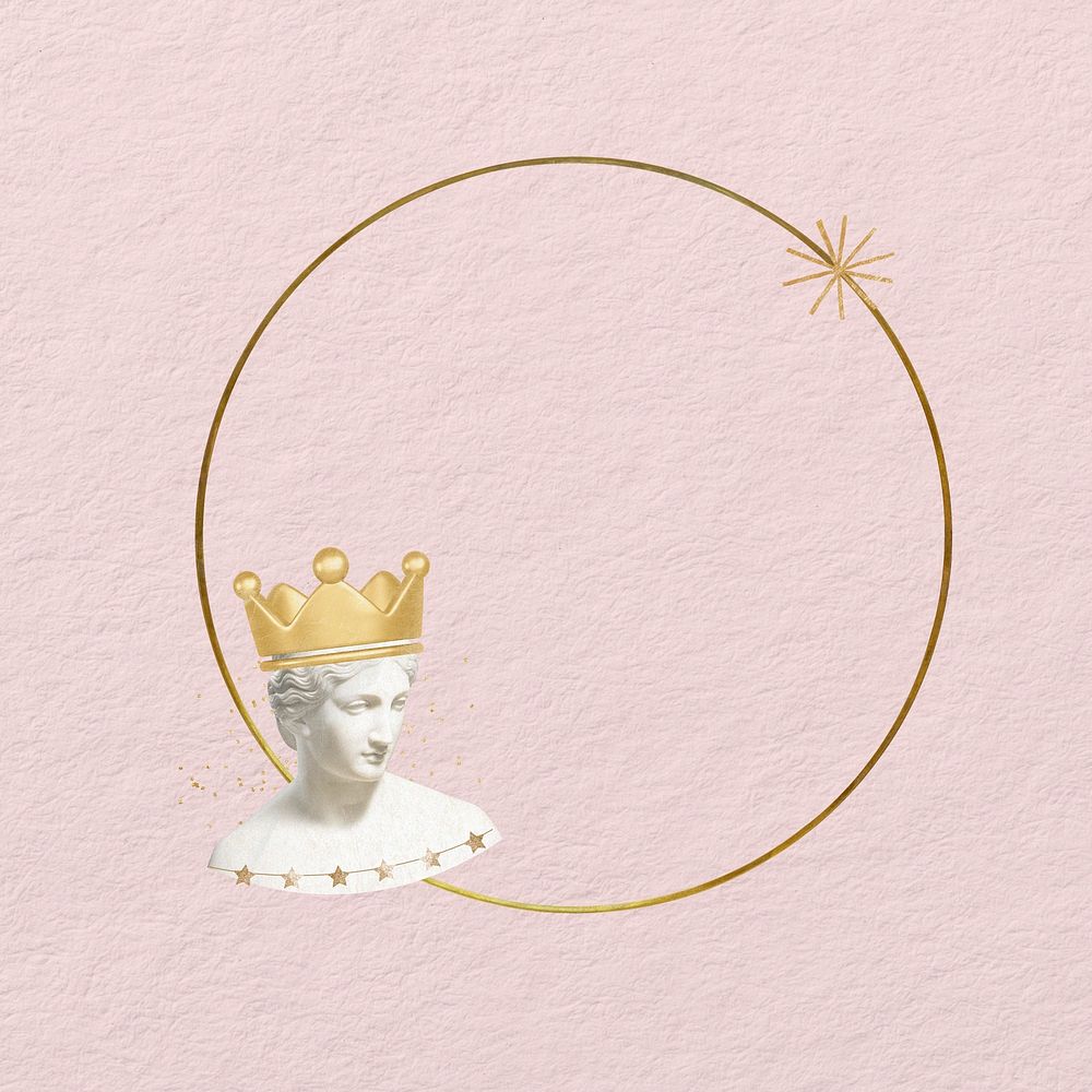 Greek queen statue frame background