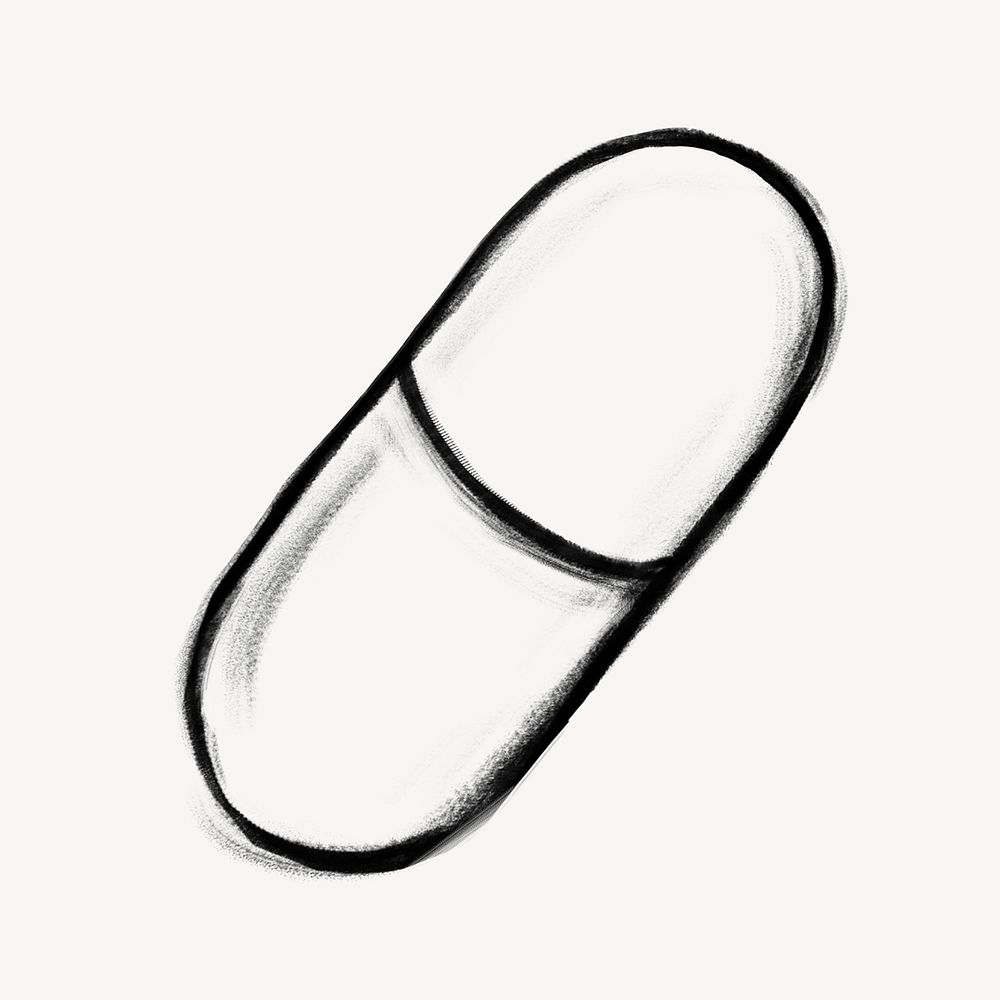 Hard capsule doodle illustration design