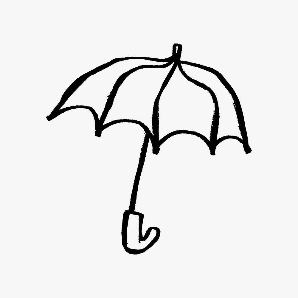 Umbrella doodle illustration vector