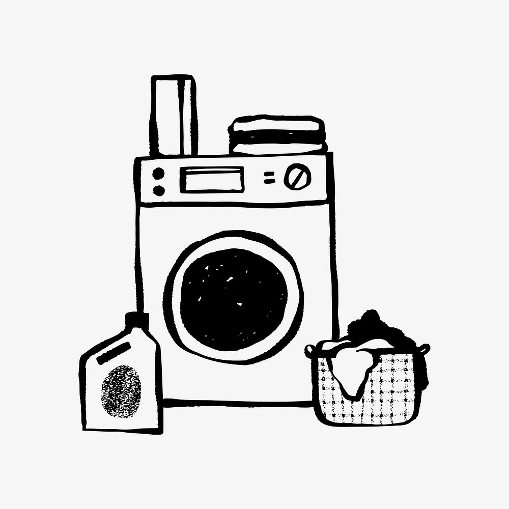Do laundry doodle illustration vector