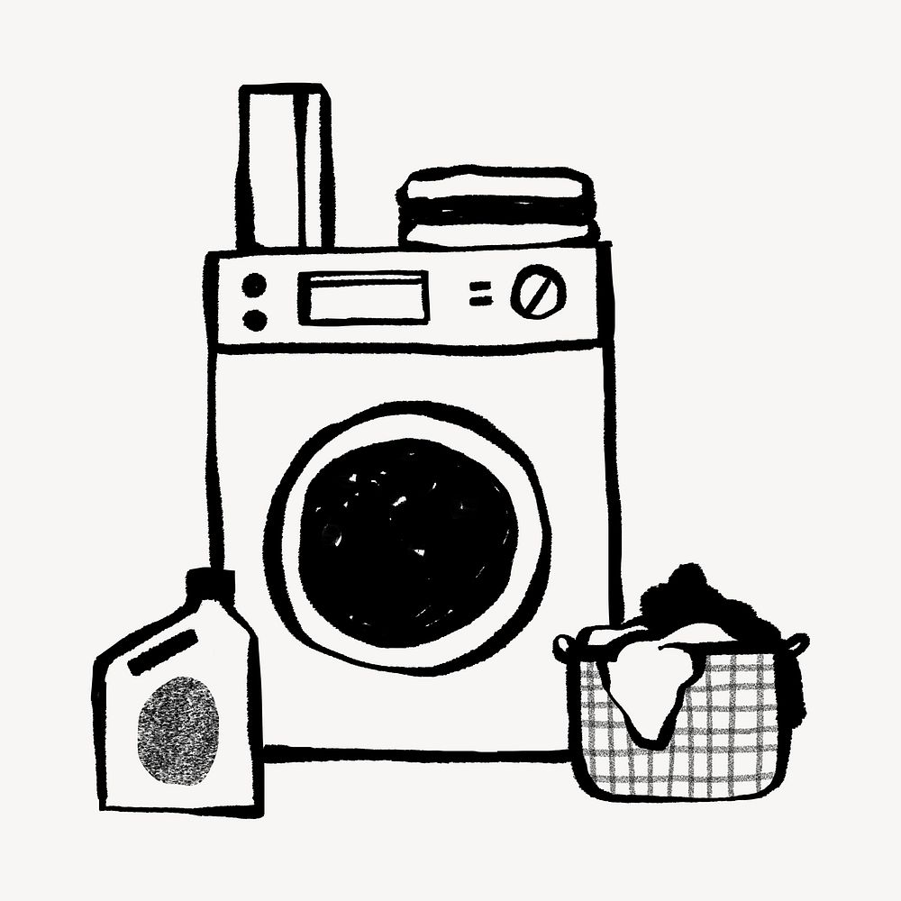 Do laundry doodle illustration design