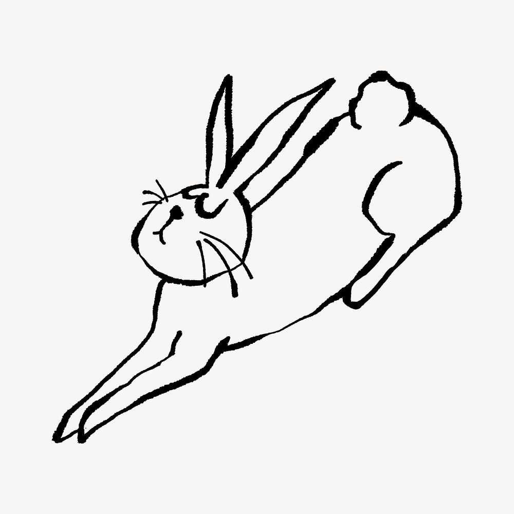 Hare doodle illustration design