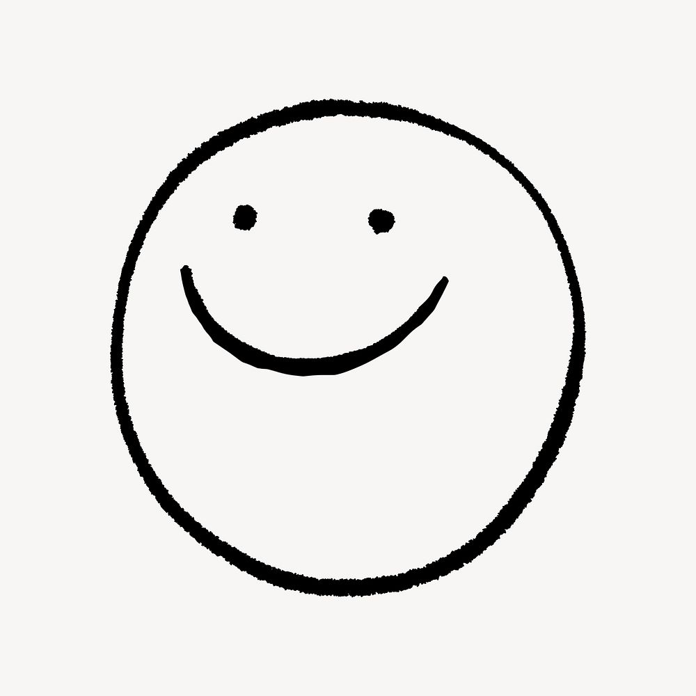 Happy face icon doodle illustration design
