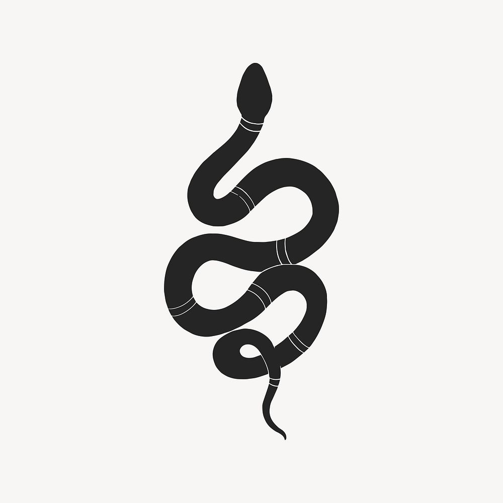 Aesthetic snake, spiritual illustration, design resource