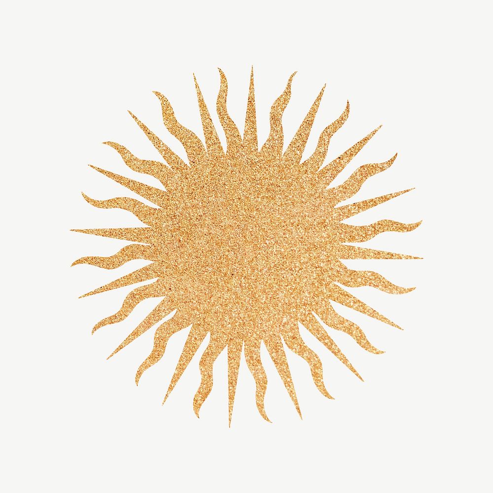 Golden sun, spiritual illustration psd