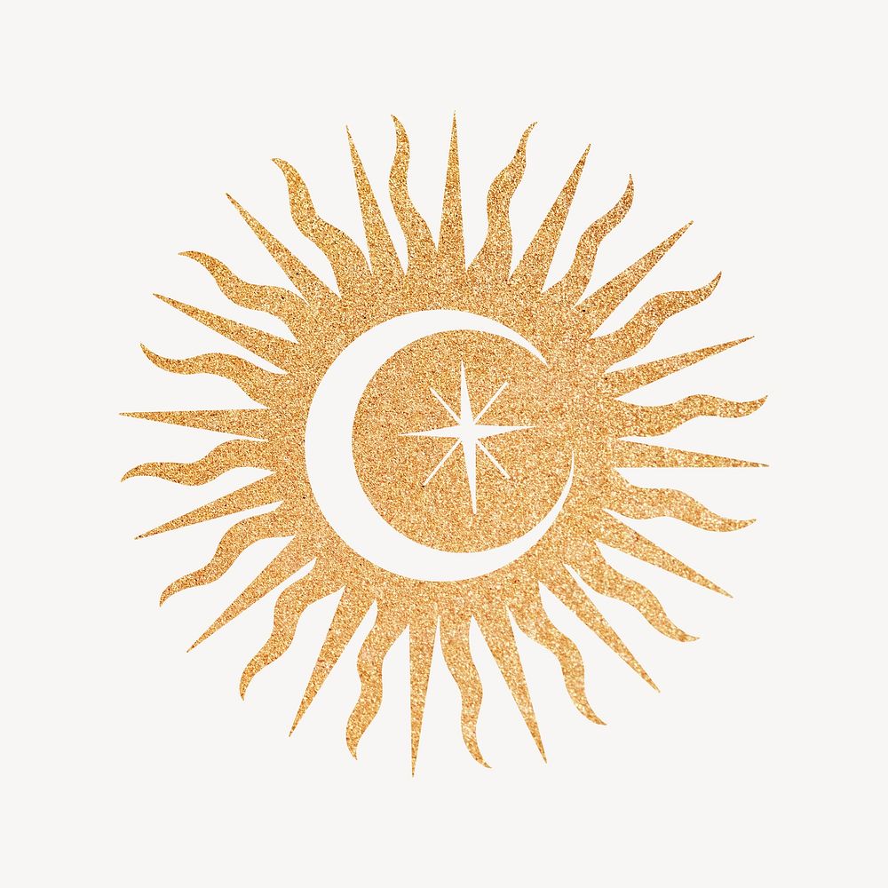 Moon sun, spiritual illustration, design resource