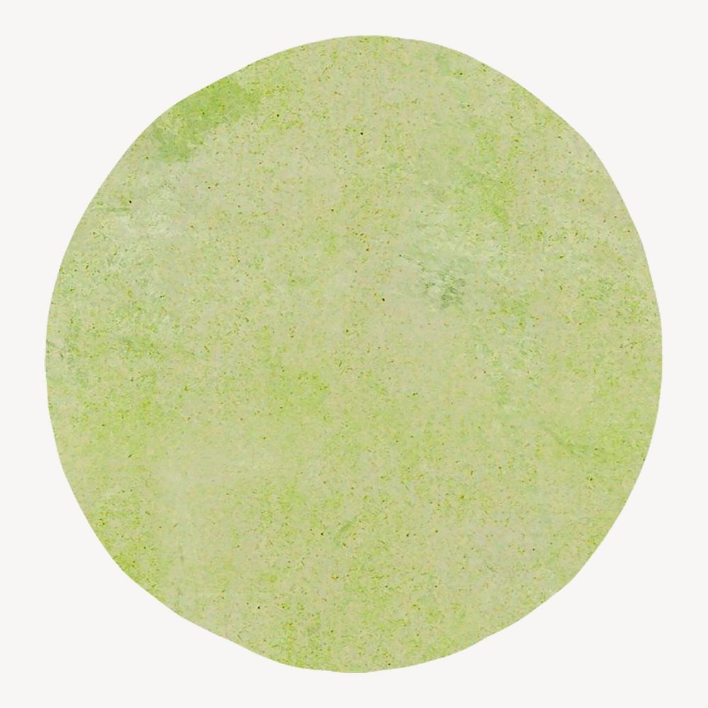 Green round shape  collage element