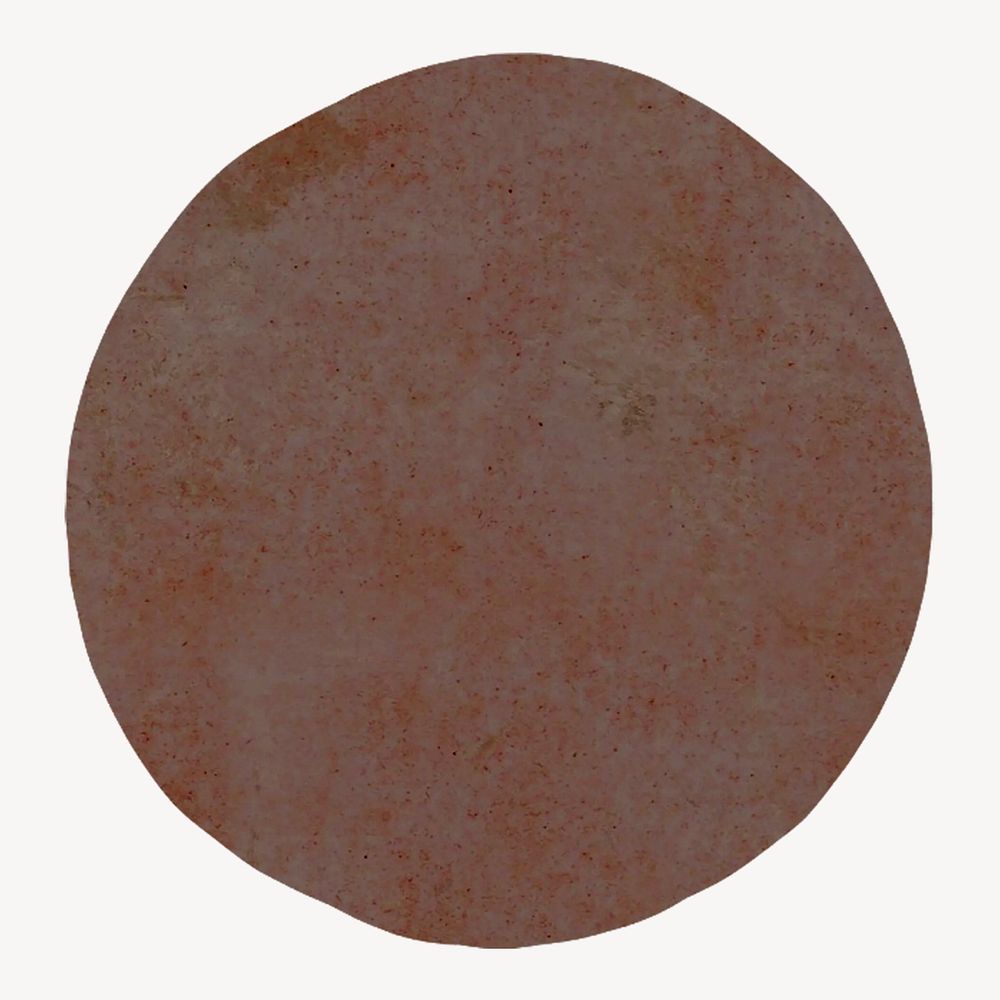 Brown round shape  collage element