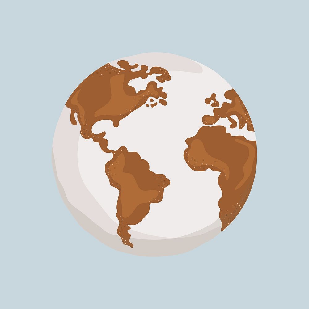 Earth globe, aesthetic illustration vector