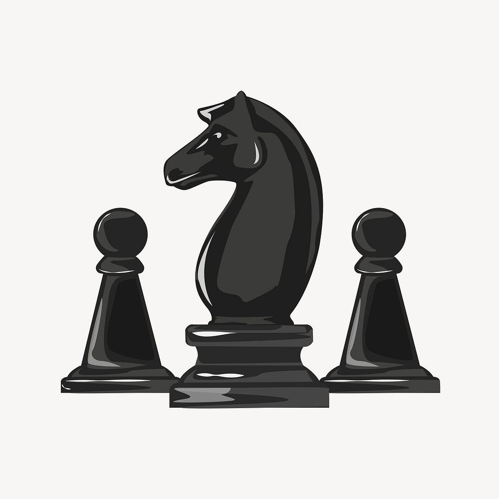 Chess pieces, aesthetic illustration, design resource