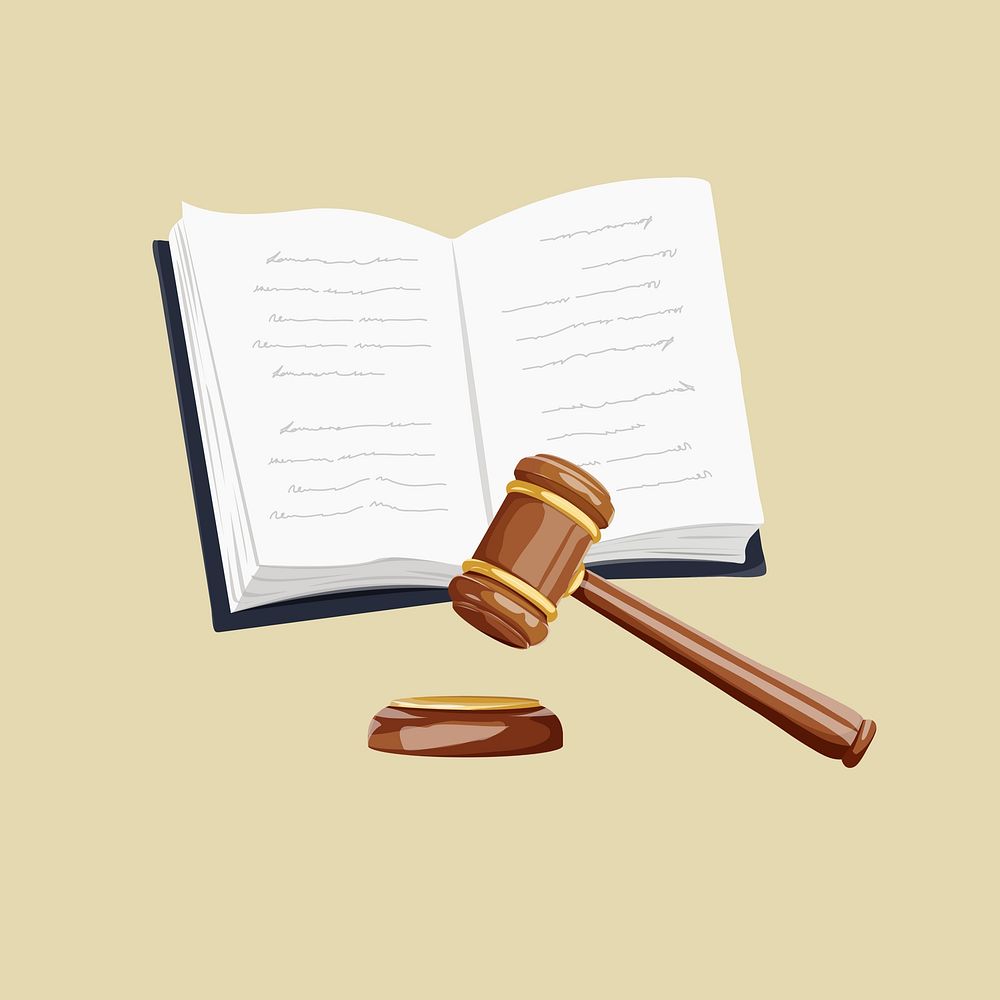 Legal system, aesthetic illustration, design resource