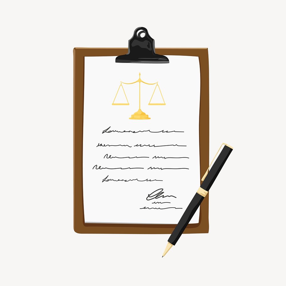 Legal system, aesthetic illustration, design resource