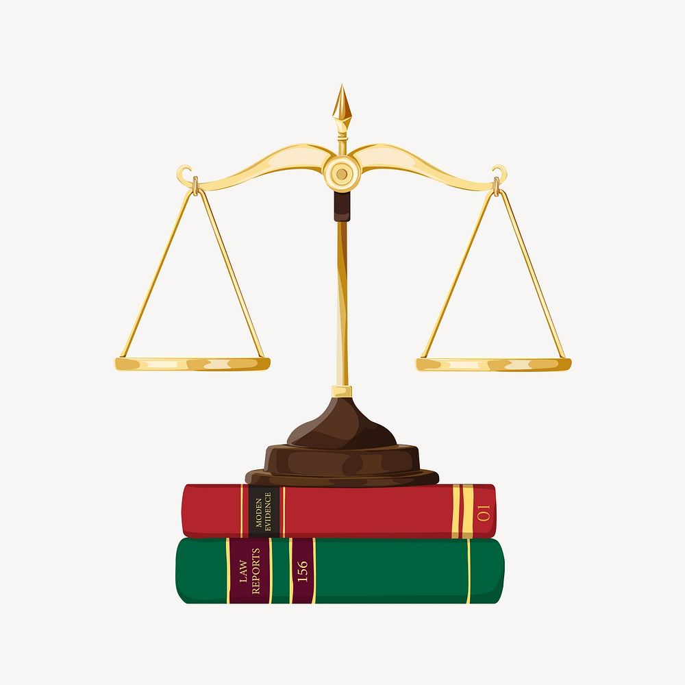 Law justice, aesthetic illustration, design resource