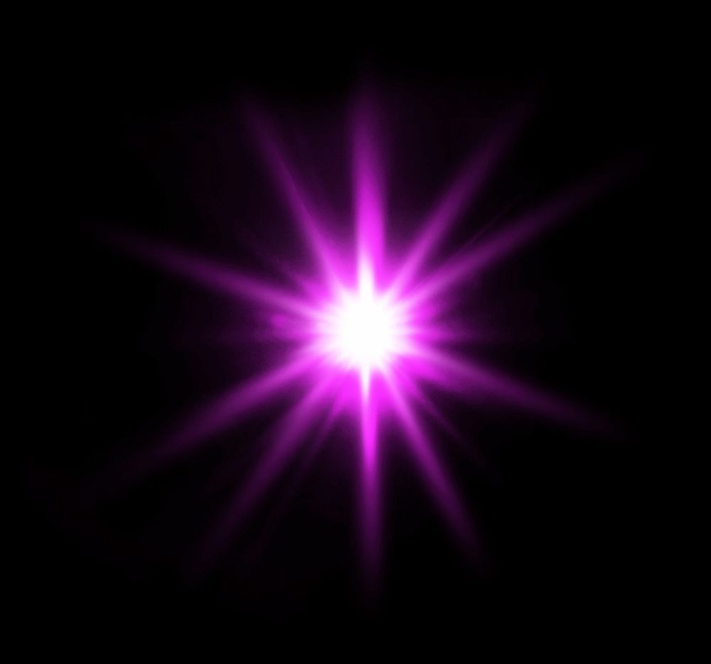 Pink sunburst lens flare effect psd