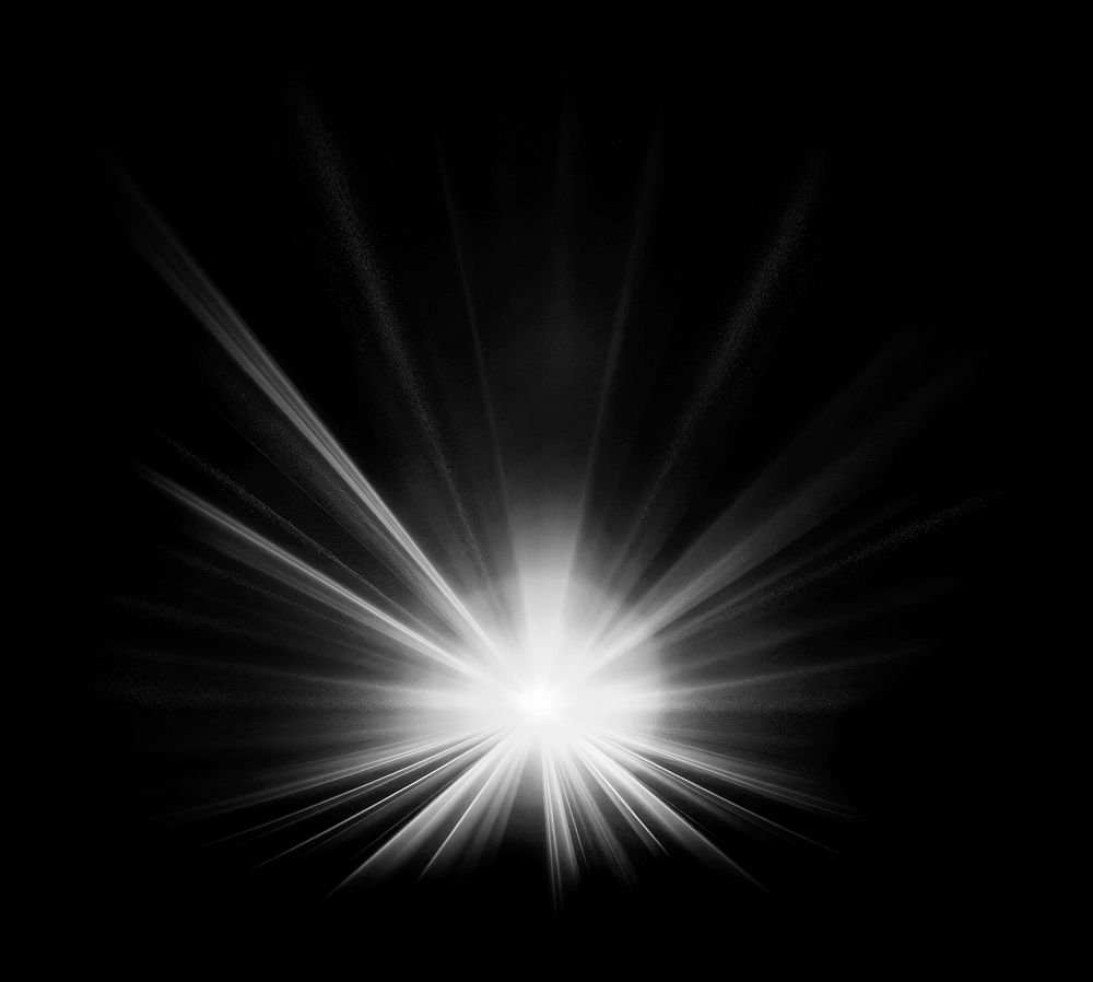 White sunburst lens flare effect psd