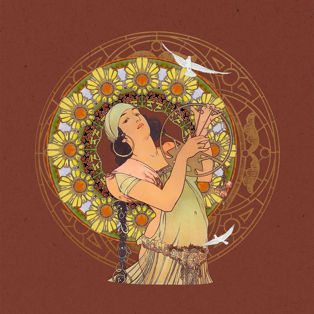 Alphonse Mucha's Salomé, vintage art nouveau illustration. Remixed by rawpixel.