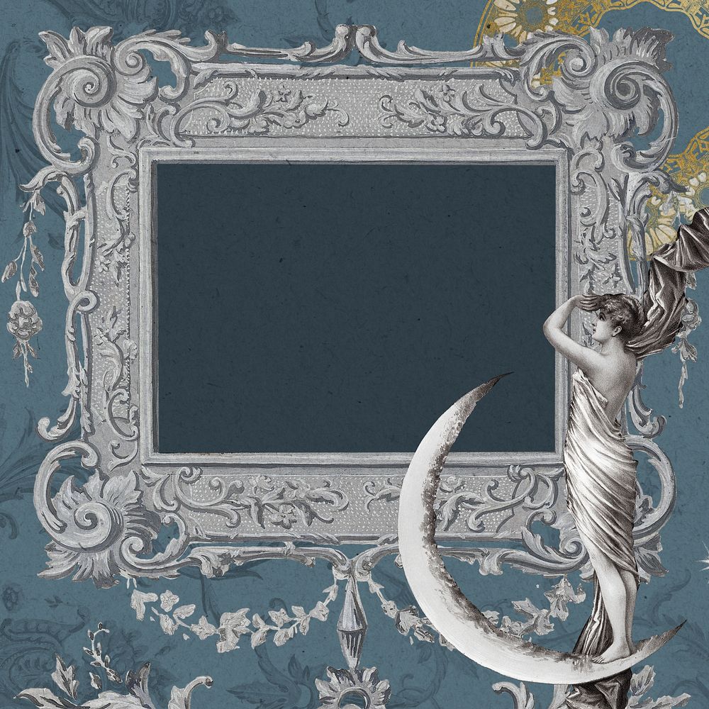 Art nouveau statue frame background, vintage ornamental illustration. Remixed by rawpixel.