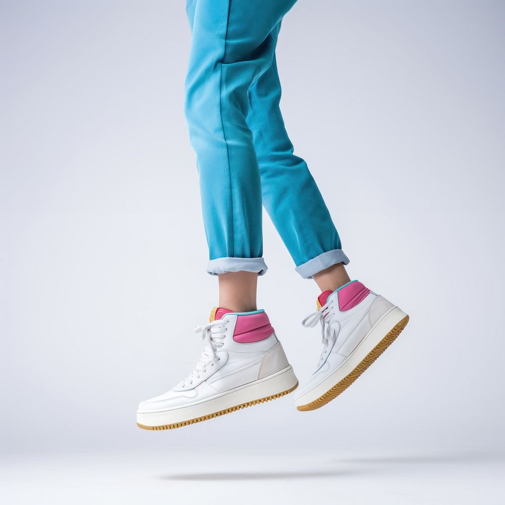 White sneakers, fashion photo. AI generated image by rawpixel.