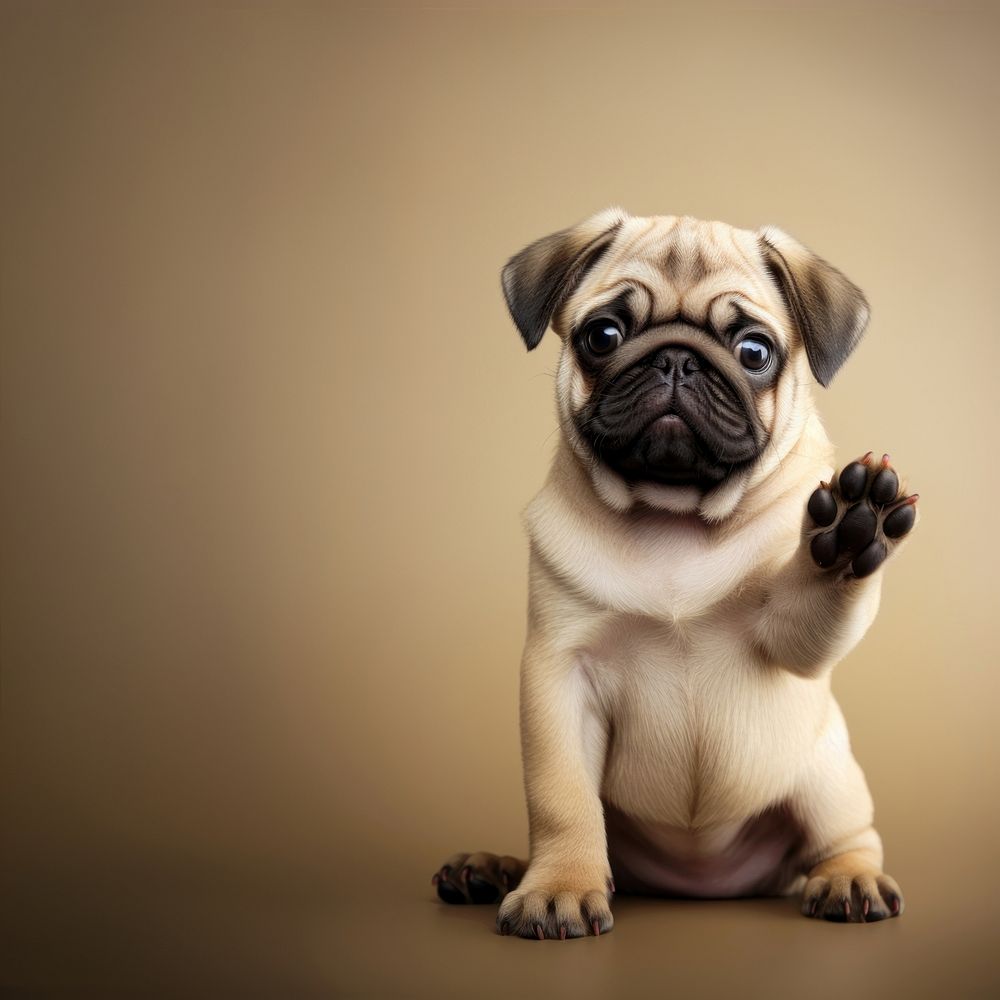 Bug dog giving a paw. AI generated image by rawpixel.