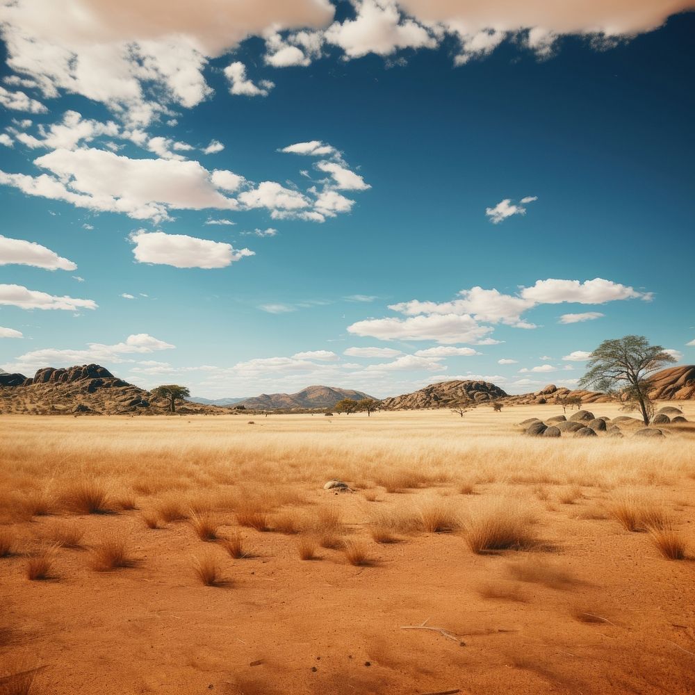 Namibia field landscape outdoors nature. AI generated Image by rawpixel.