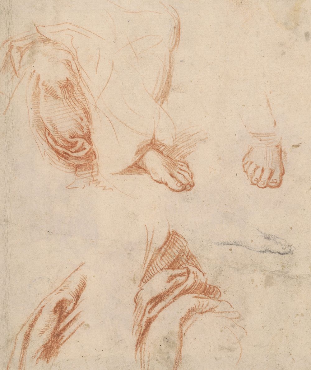 Study of feet with drapery