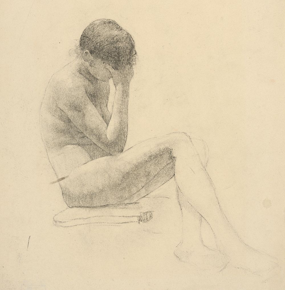Study of a seated female nude
