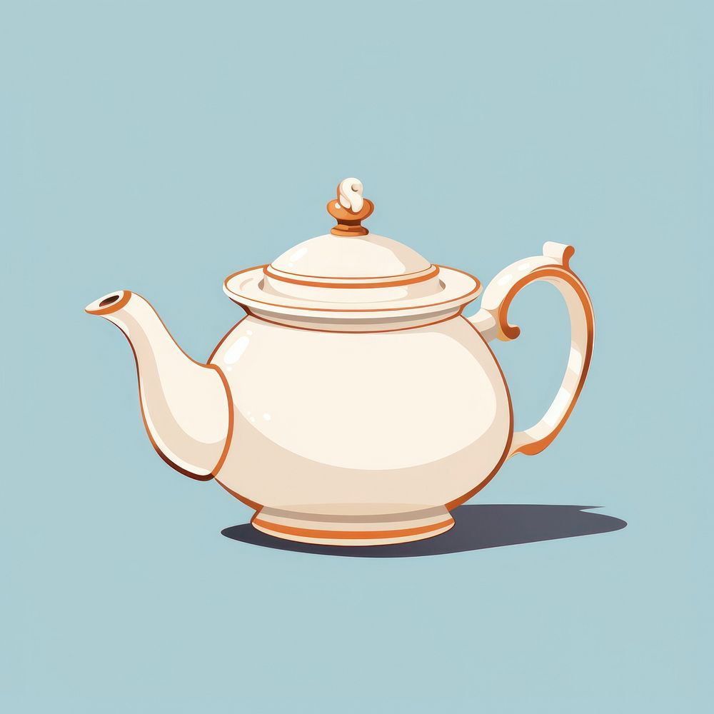 Tea pot ceramic teapot refreshment. AI generated Image by rawpixel.