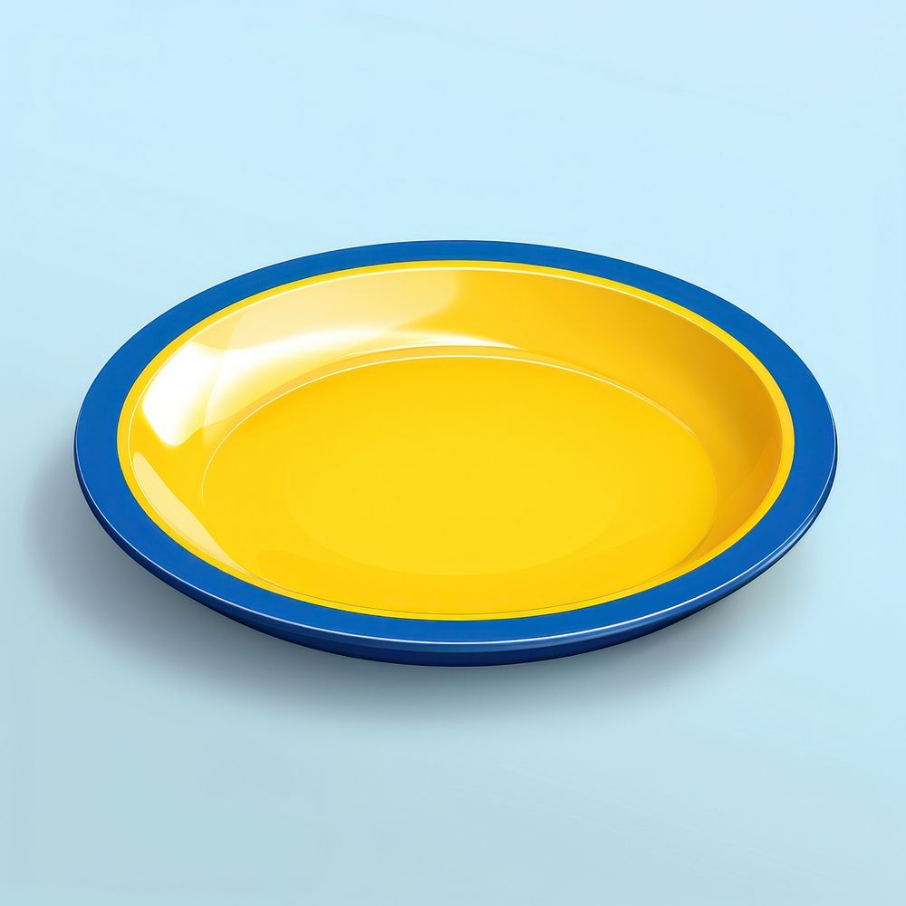 A plate platter yellow bowl. AI generated Image by rawpixel.