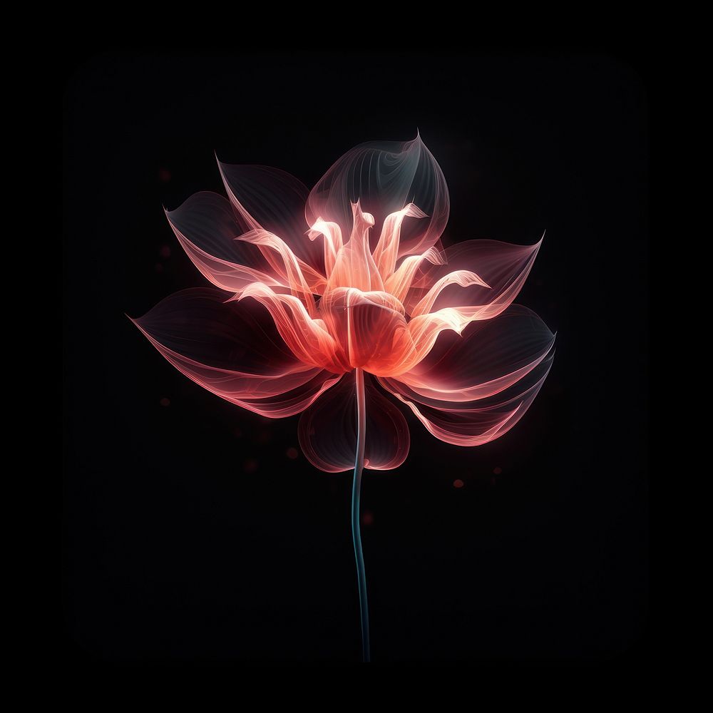 Futuristic flower petal plant. AI generated Image by rawpixel.