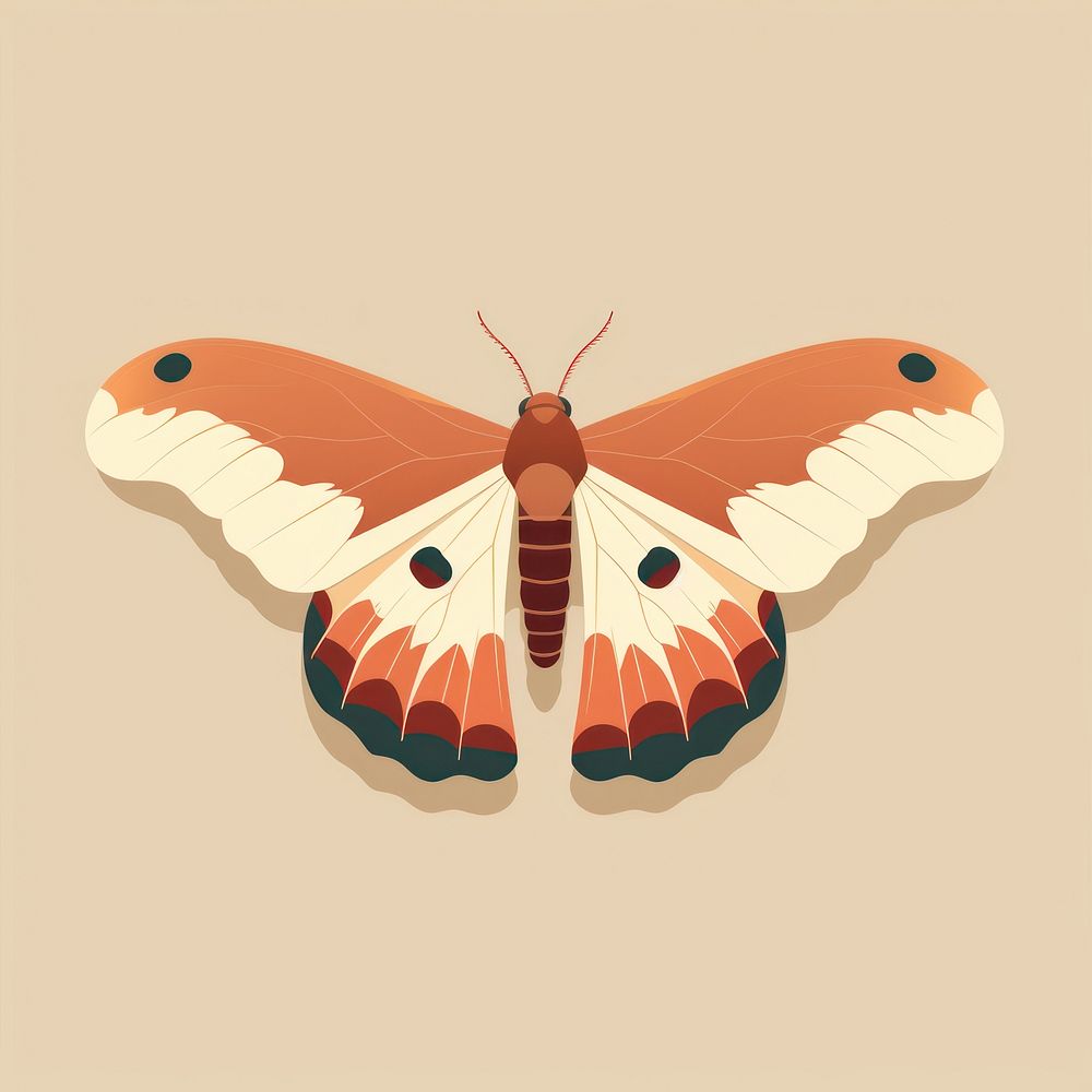 Moth butterfly animal insect. AI generated Image by rawpixel.