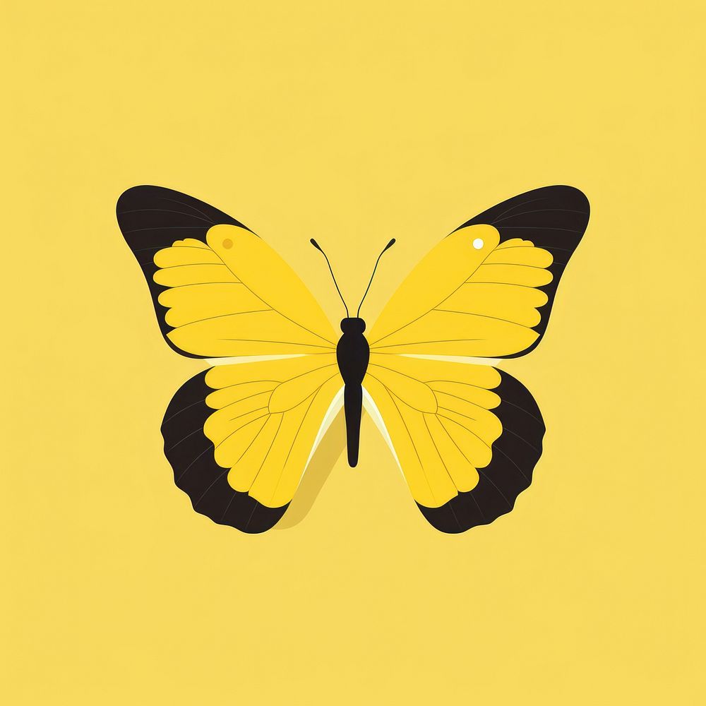 Yellow butterfly animal insect invertebrate. AI generated Image by rawpixel.