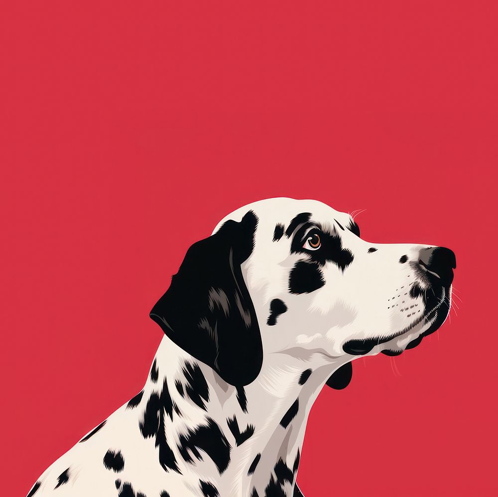 Dalmatian pattern animal mammal pet. AI generated Image by rawpixel.