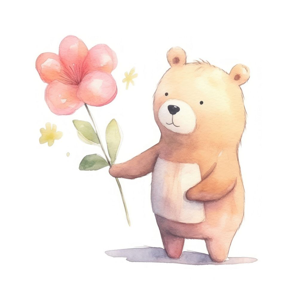 Flower mammal animal cute. 