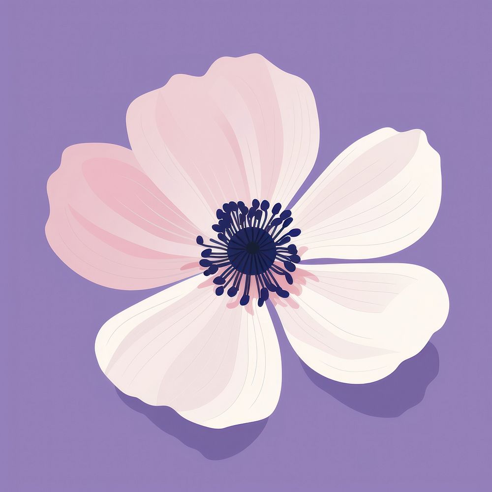 Anemone petal blossom flower plant. AI generated Image by rawpixel.
