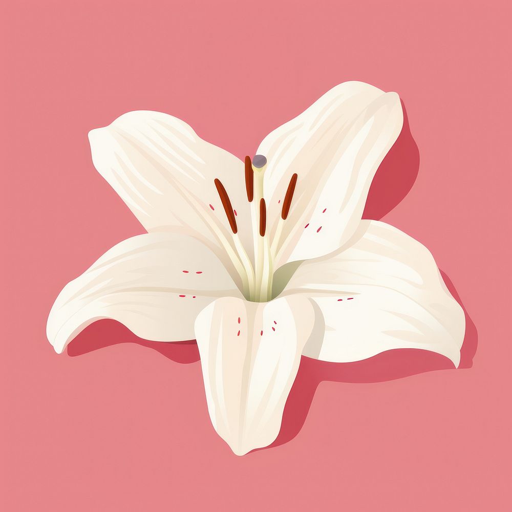 Lily petal flower plant inflorescence. AI generated Image by rawpixel.