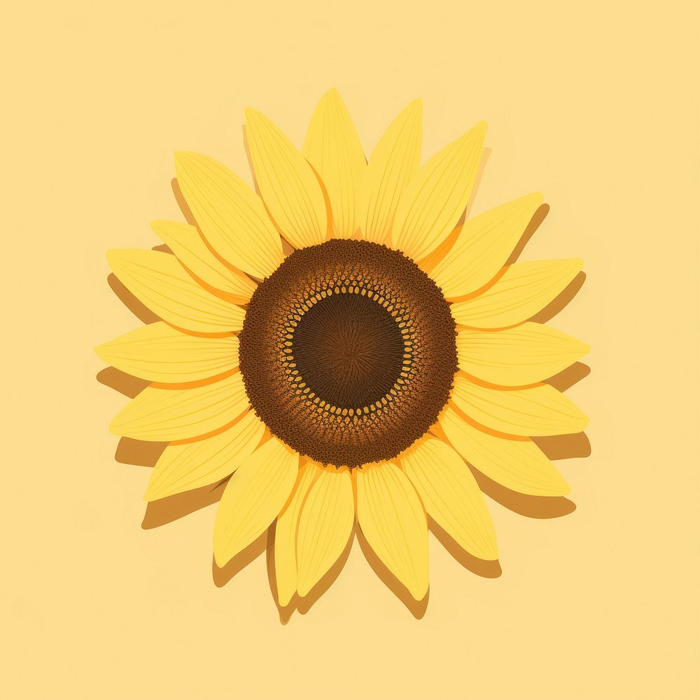 Sunflower petal plant inflorescence asterales. AI generated Image by rawpixel.