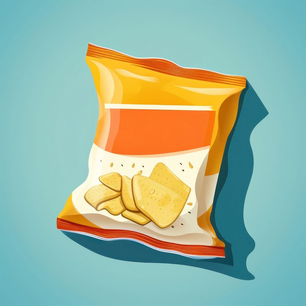 Snack bag food cracker ketchup. AI generated Image by rawpixel.