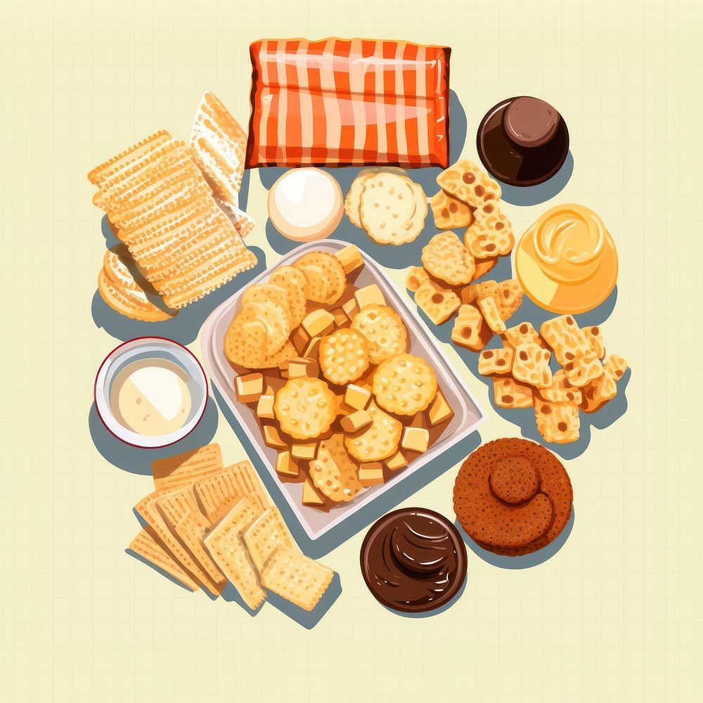 Snack dessert bread food. AI generated Image by rawpixel.