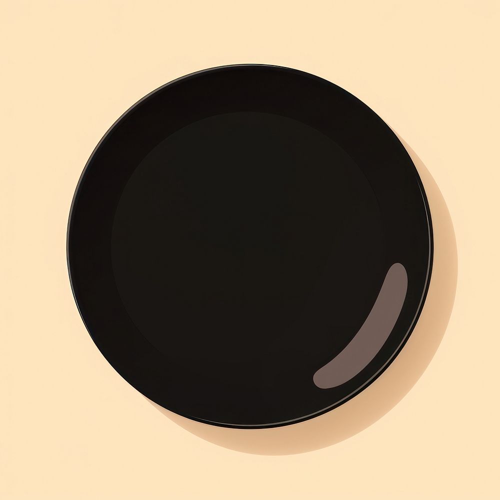 A plate black refreshment dishware. AI generated Image by rawpixel.