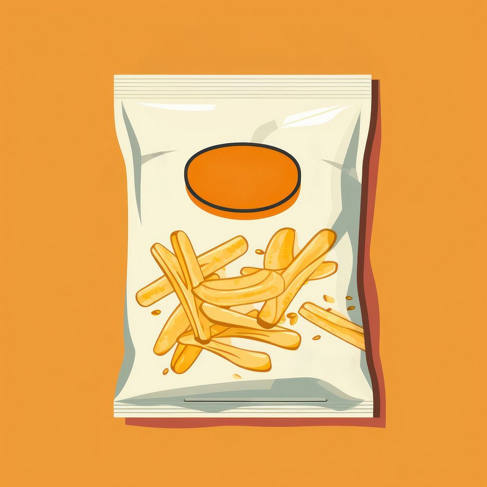 Snack bag food blackboard vegetable. AI generated Image by rawpixel.