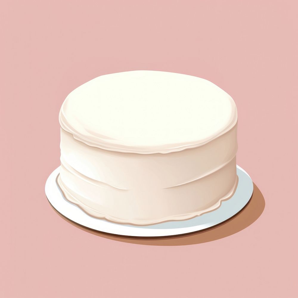 White cake dessert icing food. AI generated Image by rawpixel.