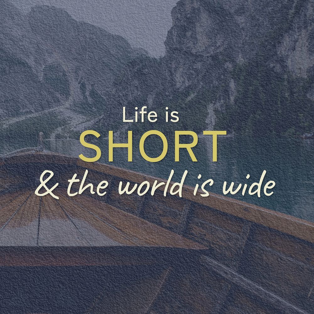 Life is short  Instagram post template