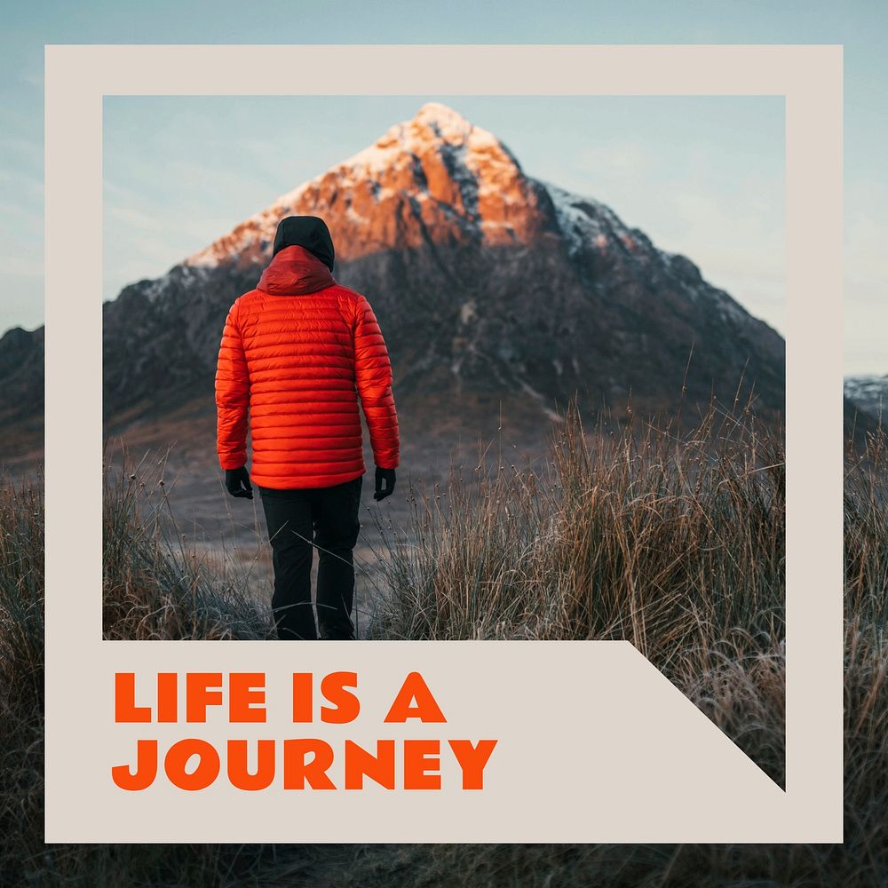 Life is a journey   Instagram post template