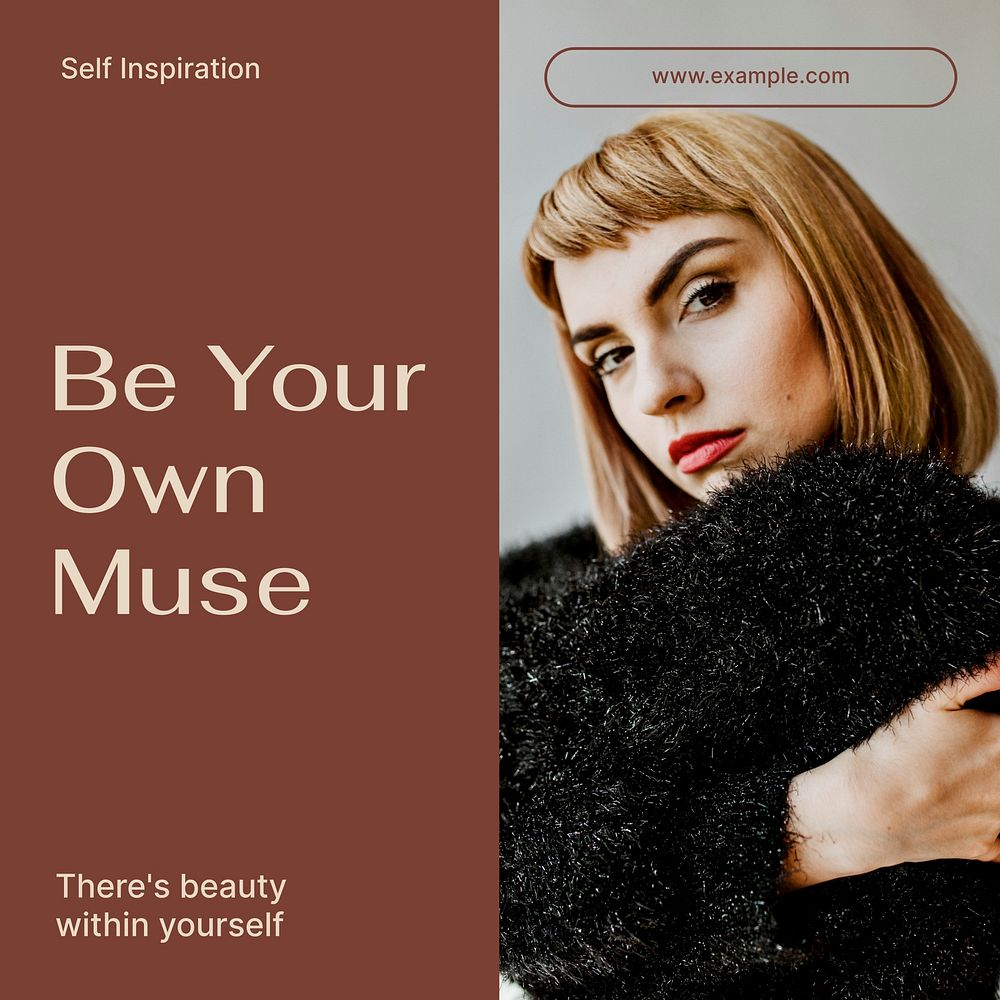 Be your own muse   Instagram post template