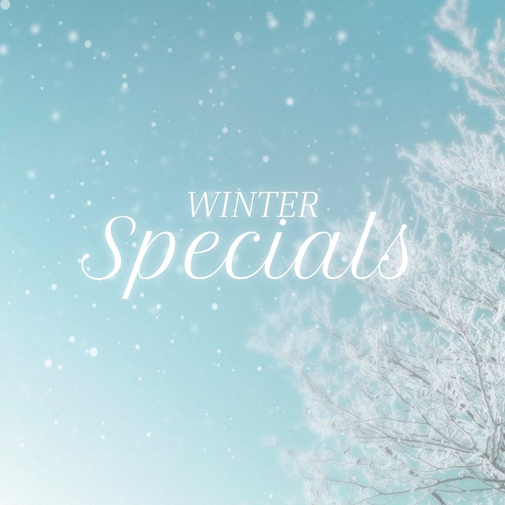 Winter specials   Instagram post template