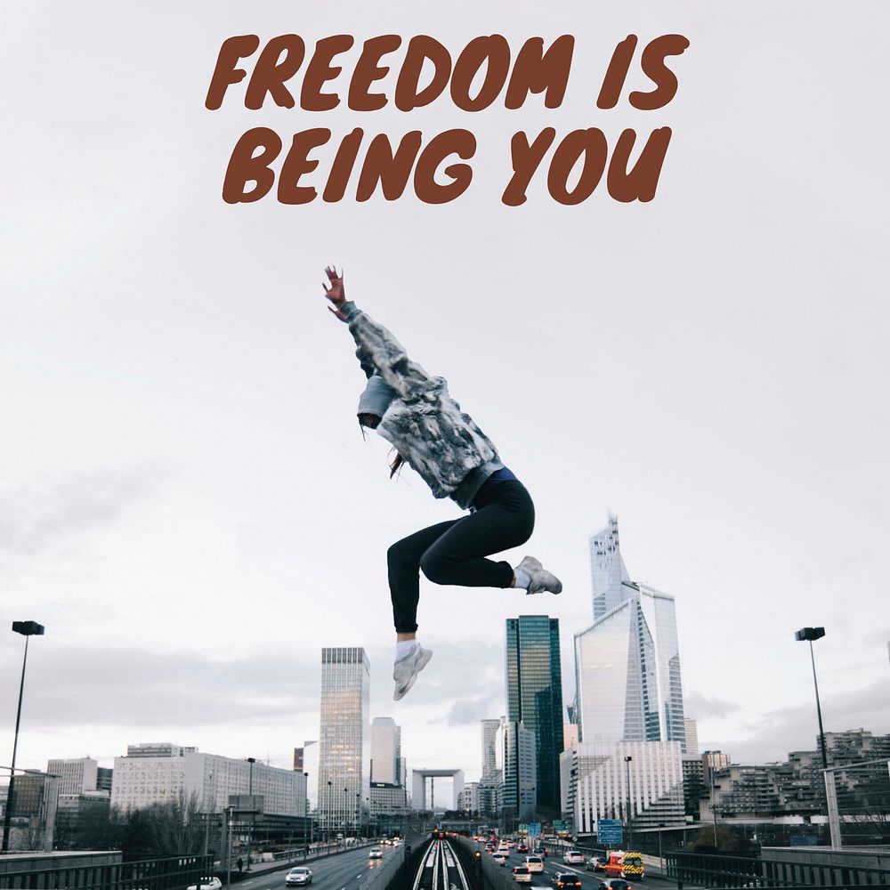Freedom quote  Instagram post template