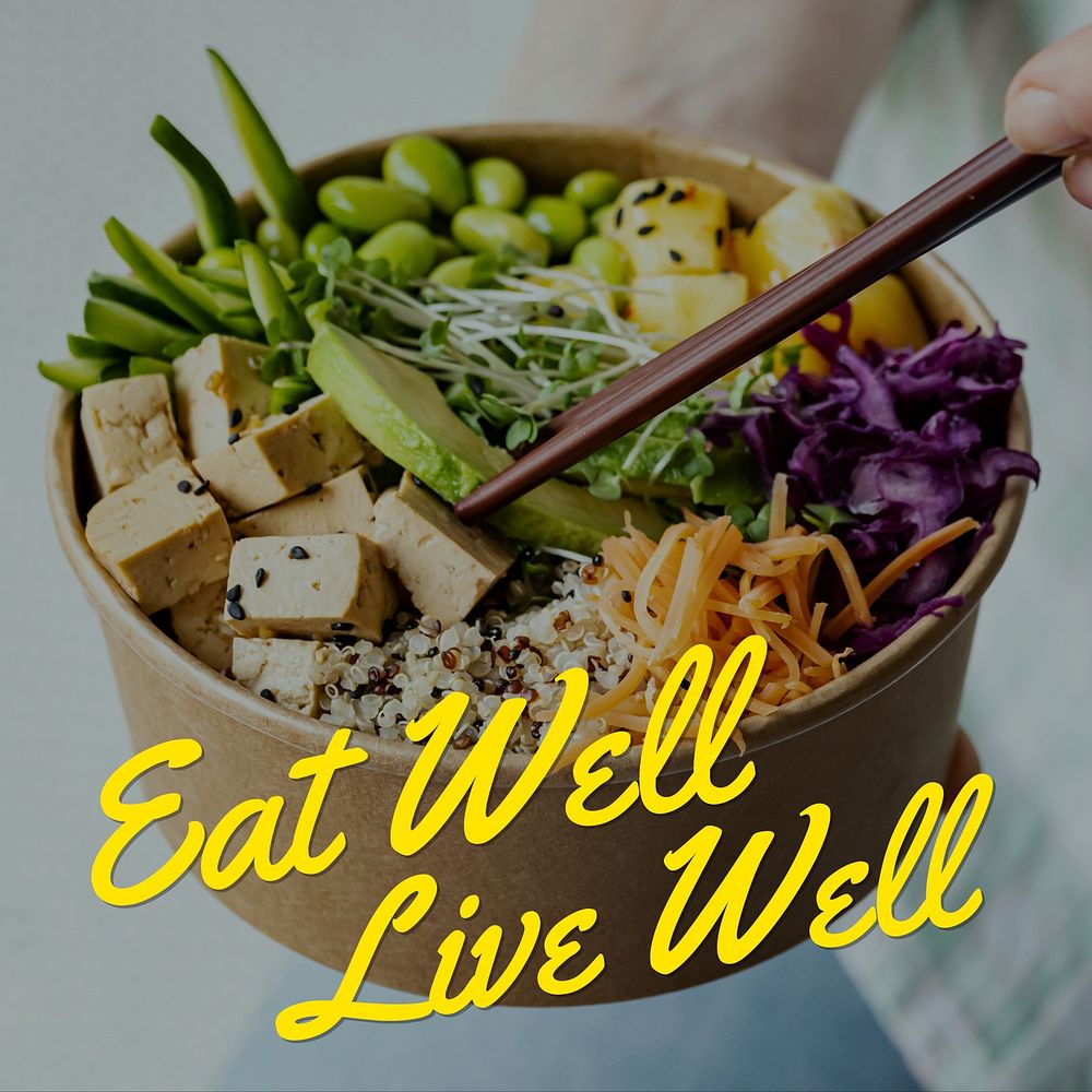Eat well quote  Instagram post template
