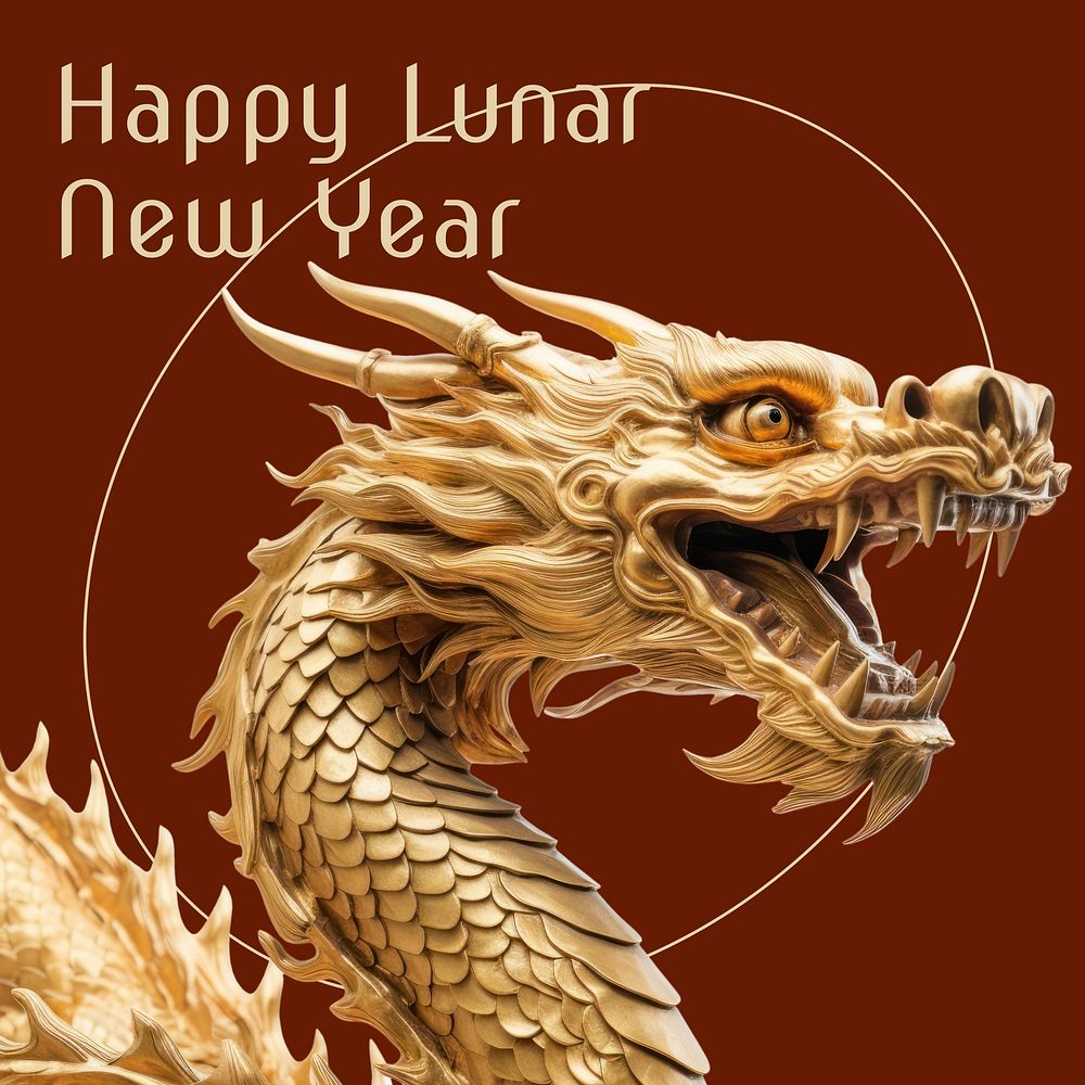 Happy Lunar New Year  Instagram post template